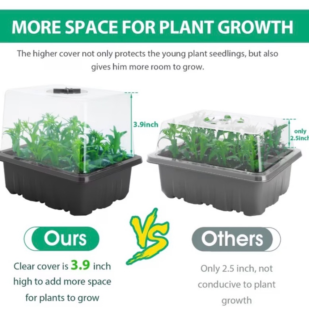 Seedling Starter Kit with Grow Light - Set of Two - Picture 3 of 8